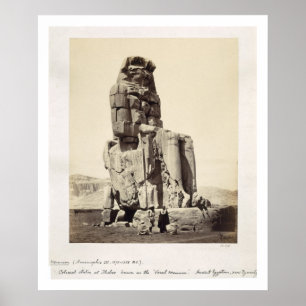 Das "Vocal Memnon", Kolossalstatue von Amenhotep I Poster