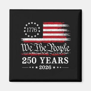 Das Volk 250 Jahre 1776 2026 Amerikanische Flagge Magnet