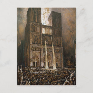 Das Volk, das die Notre-Dame belästigt Postkarte