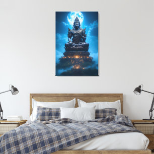 Das Vollmondlicht des Buddha Leinwanddruck