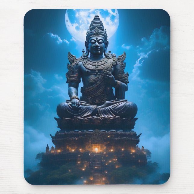 Das Vollmondlicht des Buddha Mousepad (Vorne)