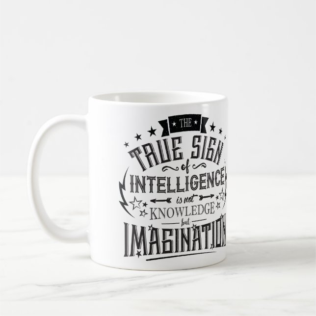 Das wahre Zeichen der Intelligenz Kaffeetasse (Links)