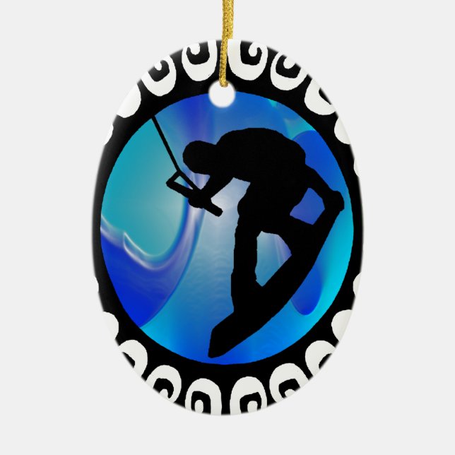 DAS WAKEBOARD GEFÜHL KERAMIK ORNAMENT (Vorne)