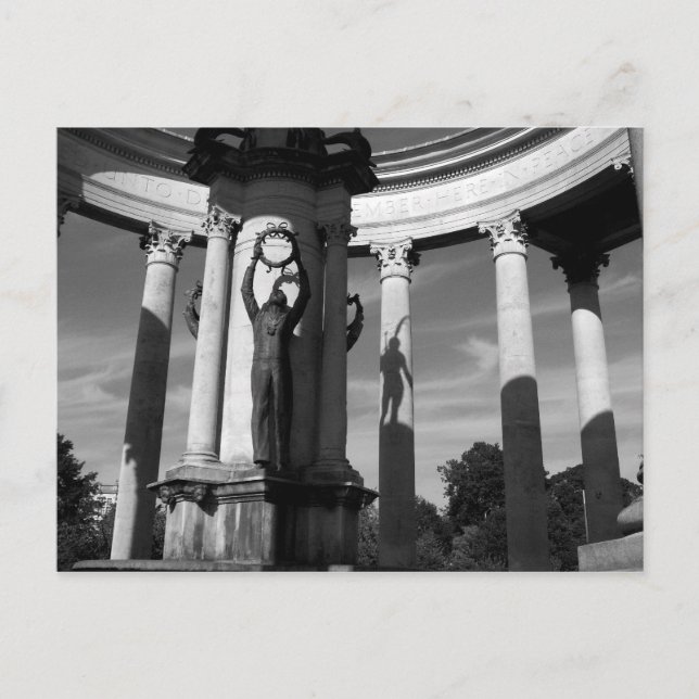 Das walisische Nationalkriegsdenkmal. Postkarte (Vorderseite)