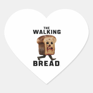 das Walking Bread Herz-Aufkleber
