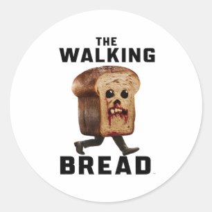 das Walking Bread Runder Aufkleber