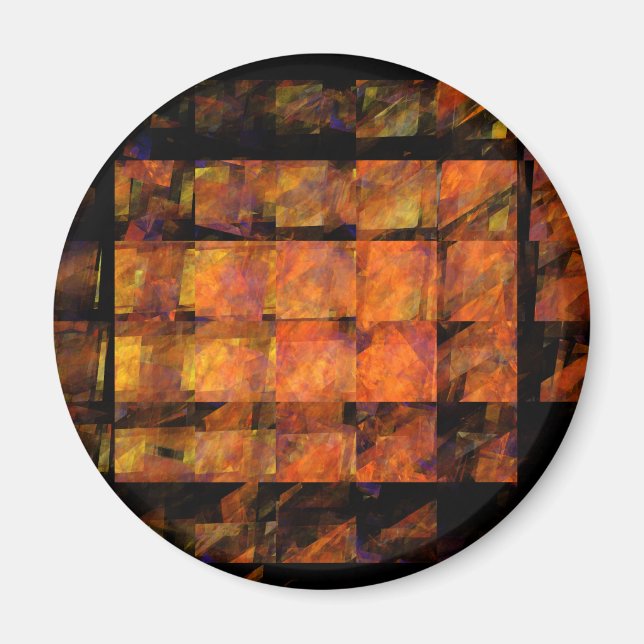 Das Wall Abstrakt Art Round Magnet (Vorne)