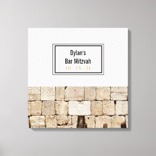 Das WALL-Bat Bar Mitzvah-Zeichen an Bord Leinwanddruck