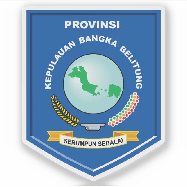 Das Wappen der Bangka Belitung Islands, Indonesien Aufkleber (Vorderseite)