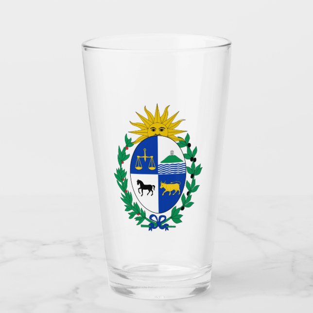 Das Wappen des Uruguay-Glases Glas (Vorderseite)
