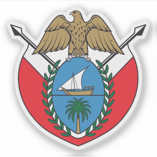 Das Wappen Dubais Aufkleber (Vorderseite)