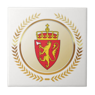 Das Wappen Norwegens Fliese