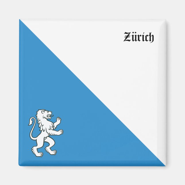 Das Wappen vom Kanton Zürich Magnet (Vorne)