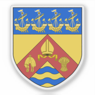 Das Wappen von Christchurch, Neuseeland Aufkleber