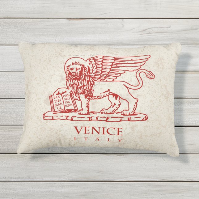 Das Wappen von Venedig, Italien Kissen Für Draußen (Rückseite)