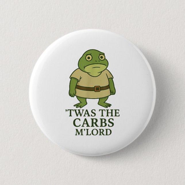Das war das Carbs Mlord Funny Frosch Meme Mittelal Button (Vorderseite)