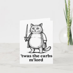 Das war das Carbs Mlord Meme Geschenk Männer Fraue Karte