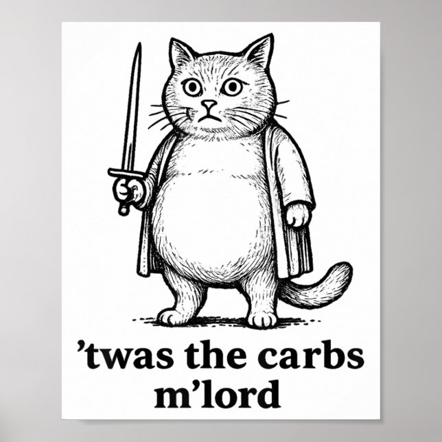 Das war das Carbs Mlord Meme Geschenk Männer Fraue Poster (Vorne)
