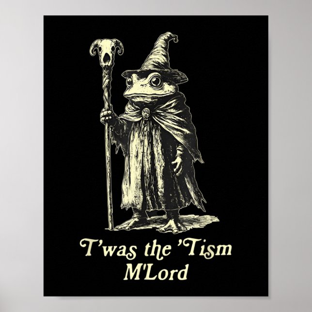 Das war der Tism Mlord Funny Frog Wizard Meme Auti Poster (Vorne)