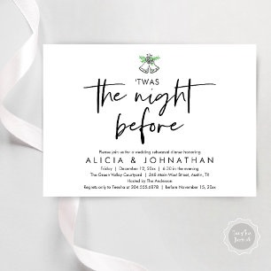 Das war die Nacht davor, Hochzeit Probe Dinner Einladung