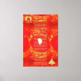 Das war die Nacht vor Weihnachten Gedicht Red Cand Leinwanddruck