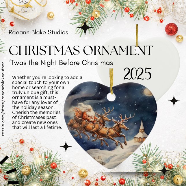 "Das war die Nacht vor Weihnachten-Ornament Keramik Ornament (Von Creator hochgeladen)
