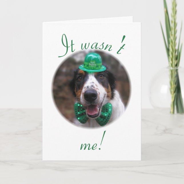 "Das war nicht ich!" Feiertagskarte (Vorderseite)