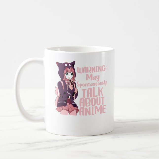 Das Warnen kann über Anime spontan sprechen Kaffeetasse (Links)