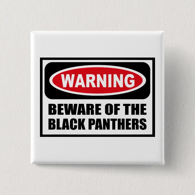 Das Warnen PASSEN vom SCHWARZE PANTHER Knopf auf Button (Vorderseite)