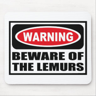 Das Warnen PASSEN von den LEMURS Mousepad auf