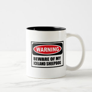 Das Warnen PASSEN VON MEINER ISLAND-SCHÄFERHUND Zweifarbige Tasse