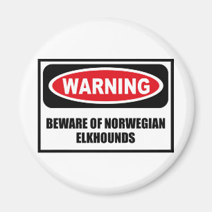Das Warnen PASSEN VON NORWEGISCHEM ELKHOUNDS Magnet