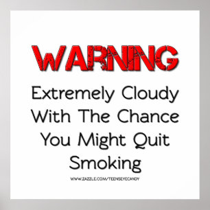 Das Warnen Sie beendigte möglicherweise, Vape Poster