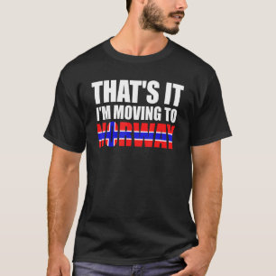 Das wars ich ziehe nach Norwegen Norwegische Flagg T-Shirt