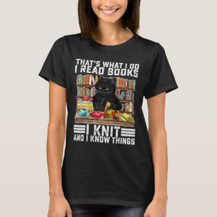 Das, was ich lese Bücher, die ich Strick Funny Cat T-Shirt