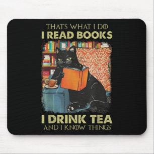 Das, was ich lese Bücher, die ich trinke Tee und i Mousepad