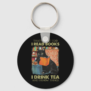 Das, was ich lese Bücher, die ich trinke Tee und i Schlüsselanhänger