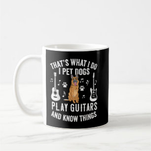 Das, was ich tue, ich füttere Hunde spielen Gitarr Kaffeetasse