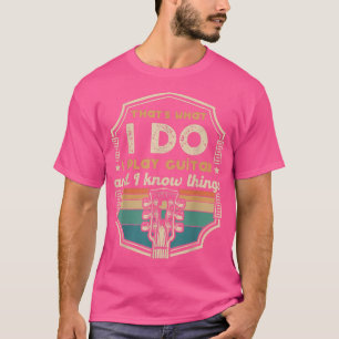 Das, was ich tue, spiele ich Gitarre und ich weiß T-Shirt