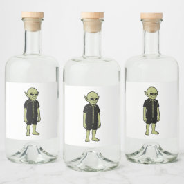 Das, was sie gesehen haben - ich glaube, Alien beg Alkoholflaschenetikett