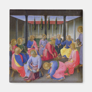 Das Waschen der Füße, Details aus der dritten Tafe Magnet