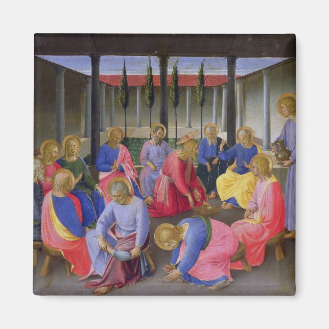 Das Waschen der Füße, Details aus der dritten Tafe Magnet (Vorne)