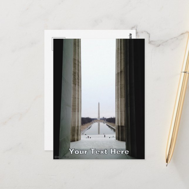 Das Washington-Denkmal Postkarte (Vorderseite/Rückseite Beispiel)