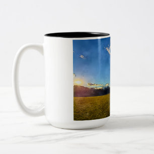 Das Washington Monument bei Sonnenuntergang Tasse