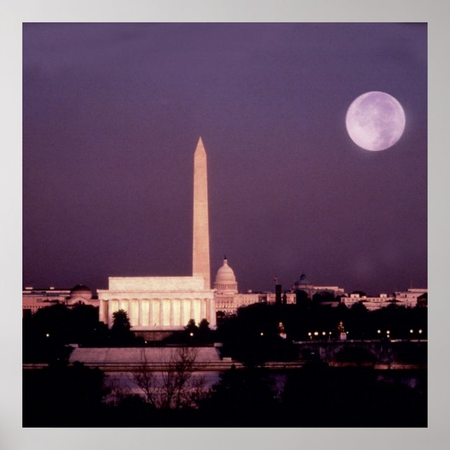 Das Washington Monument, die Hauptstadt und Jeffer Poster (Vorne)