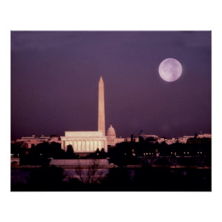Das Washington Monument, die Hauptstadt und Jeffer Poster