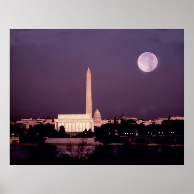 Das Washington Monument, die Hauptstadt und Jeffer Poster (Vorne)