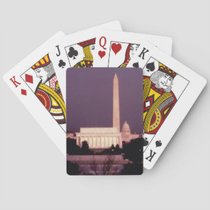 Das Washington Monument, die Hauptstadt und Jeffer Spielkarten