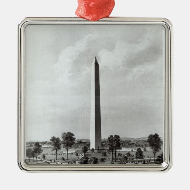 Das Washington-Monument und die Umgebungen Silbernes Ornament (Vorne)