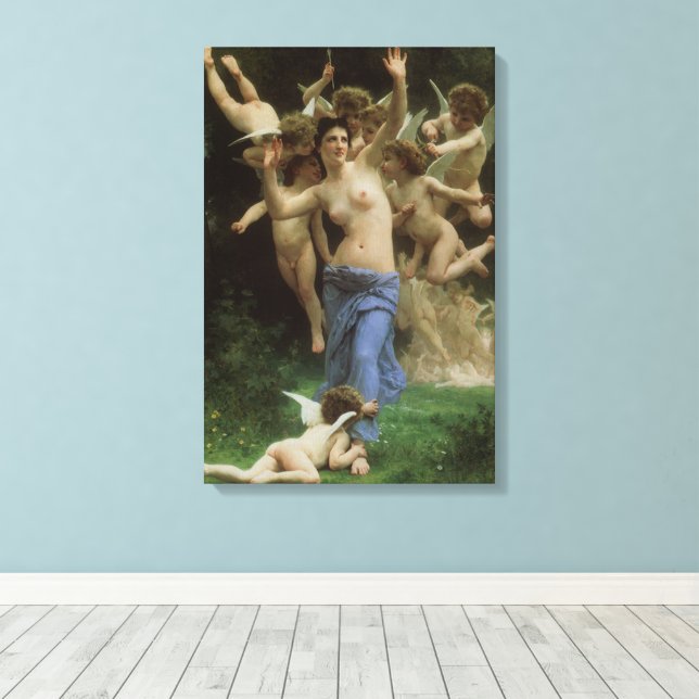 Das Wasp-Nest von William Adolphe Bouguereau Leinwanddruck (Insitu (Holzboden))